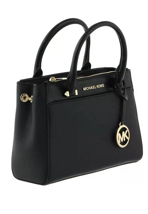 michael kors gibson leather satchel black|Michael Kors non leather bags.